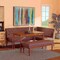 Baxton Studio Riordan Mid-Century Modern Grey Fabric and Walnut Brown Finished Wood 4-Piece Dining Nook Set 186-11355-9308-9305-Zoro - alternate 5